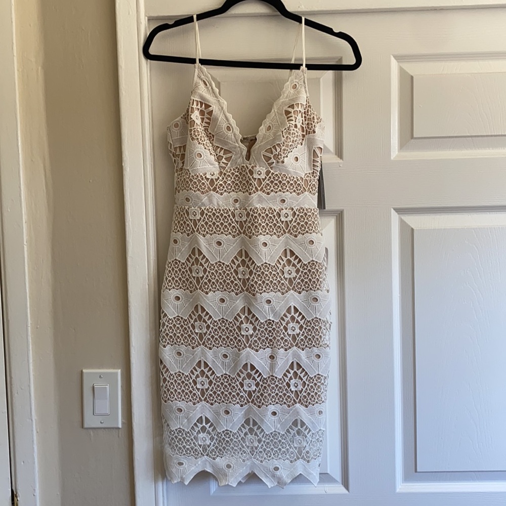 Lulu’s Sway Away White Crochet Dress